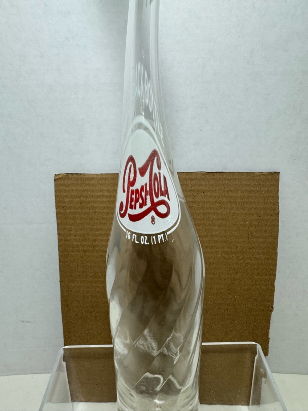 Vintage 1970s Pepsi-Cola stretched twisted 19 inch glass soda bottle - Picture 3 of 7